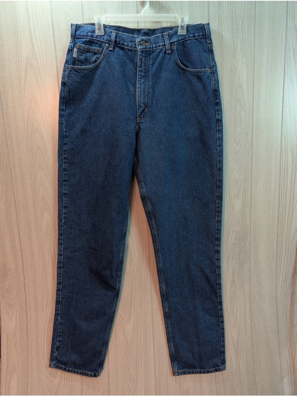 Carhartt B480-DVB Jeans Mens 40x36 Blue Relaxed Tapered Leg Denim Medium Wash